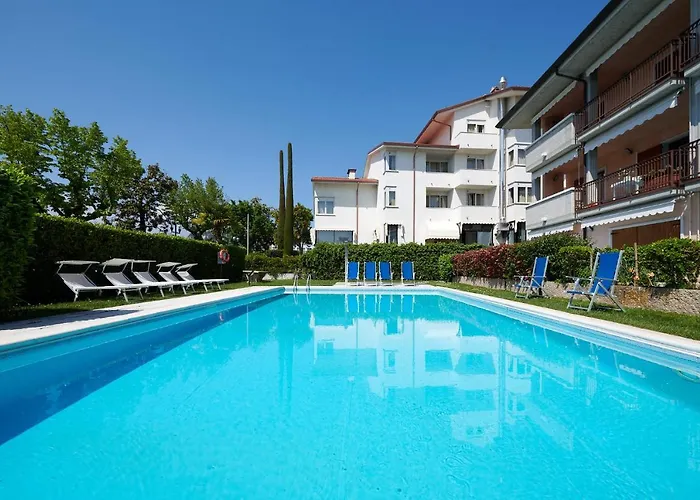 Apartment Front With Loft Bed And Pool